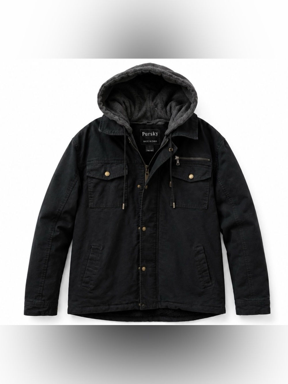 Men’s Pursky Hooded Utility Jacket – Size XL